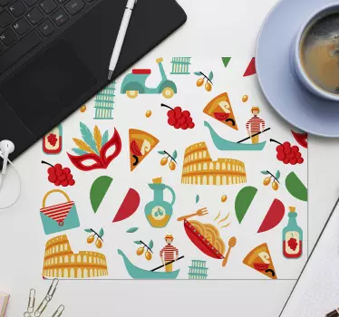 Talijanski simboli srce originalna podloga za miša - TenStickers
