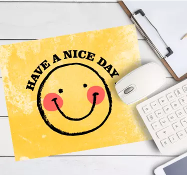 "ugodan dan" podloga za miševe sa smajlićima s navodnicima - TenStickers