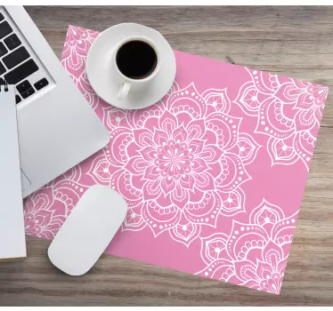 Uzorci jastučića ružičastih i bijelih mandala za miševe - TenStickers