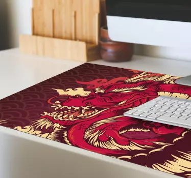 Vatrogasni zmaj anime vinilni jastučić za miša - TenStickers