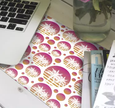 Zalazak sunca vintage pejzaž prostirka za miša za sunčanje iz 70- - TenStickers