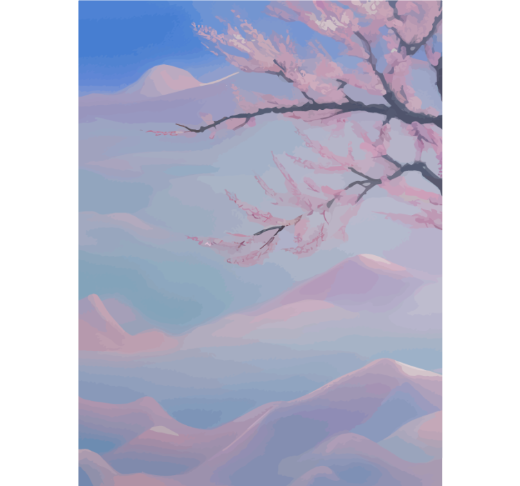 Rolo zavjese kupaonica zen trešnja cvijeće grana - TenStickers