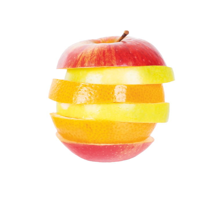 Zavjese za kuhinju izrezana jabuka - TenStickers