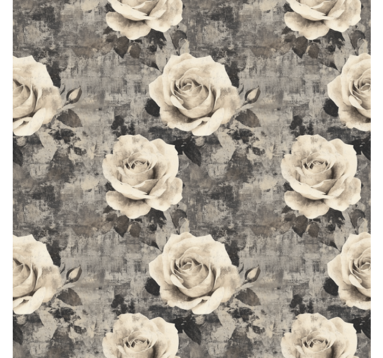 Zavjese za kuhinju mramorno cvijeće - TenStickers