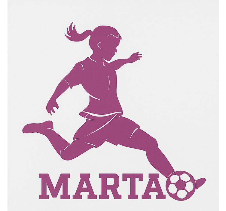 Zavjese za dječju sobu djevojka nogometašica - TenStickers