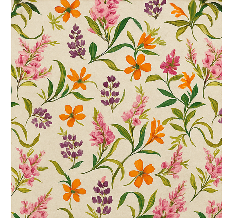 Zavjese za dnevni boravak bujni cvjetni uzorak - TenStickers