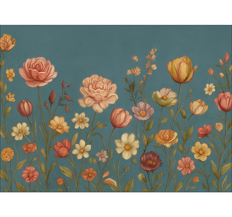 Rolo zavjese glavna spavaća soba zemljana cvjetna livada - TenStickers