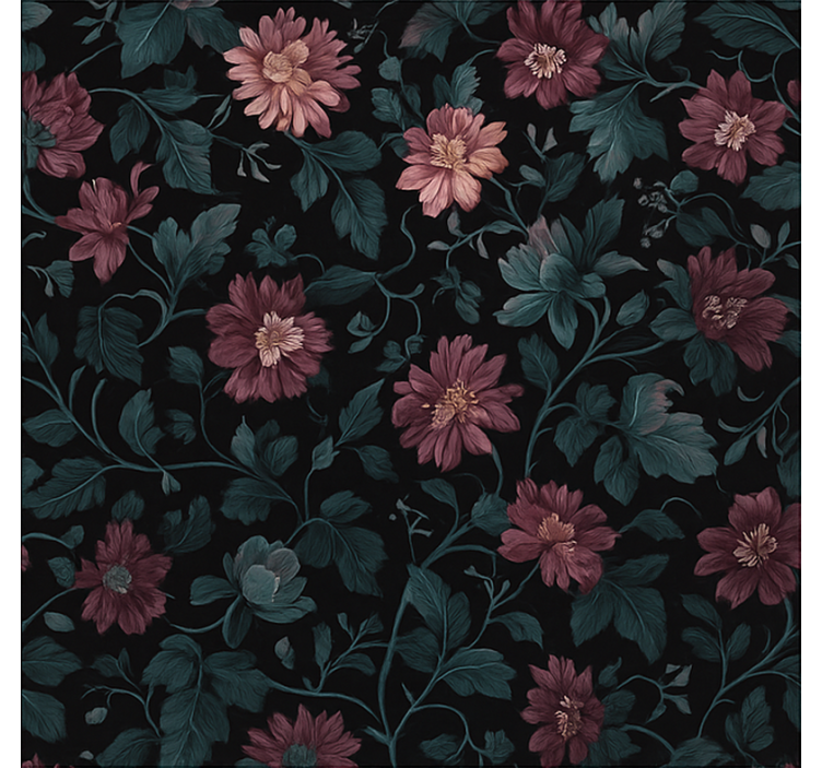 Rolo zavjese kućni ured tamne vintage botaničke kompozicije - TenStickers