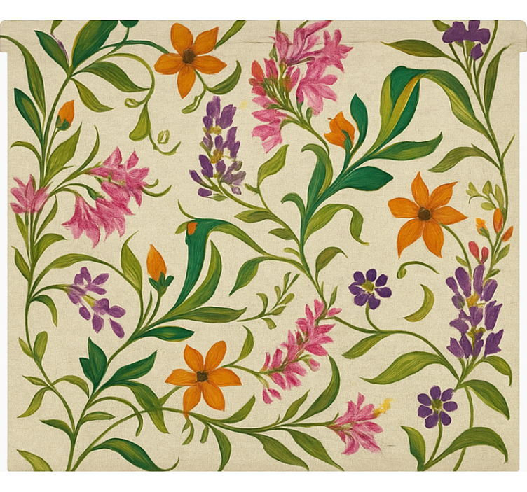 Zavjese za kuhinju ukrašene cvjetne vinove loze - TenStickers