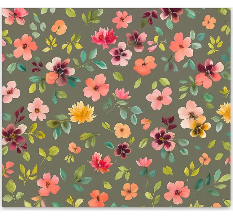 Zavjese za kuhinju živopisno akvarelno cvijeće - TenStickers