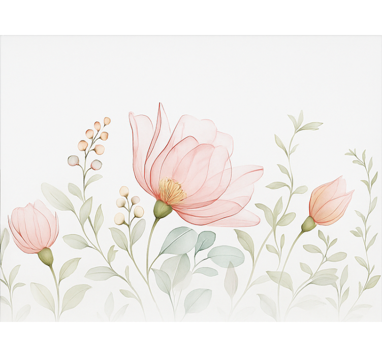 Rolo  glavna spavaća soba apstraktni prozirni cvjetni uzorci - TenStickers