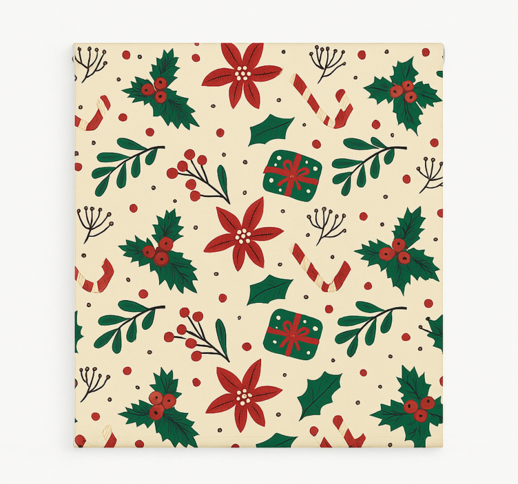 Zavjese za dnevni boravak šuma crvenih ukrasa - TenStickers