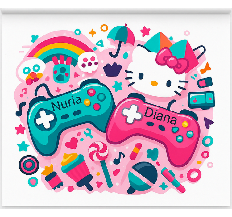 Rolo zavjese štreber prilagođeni kontroleri za mačke - TenStickers