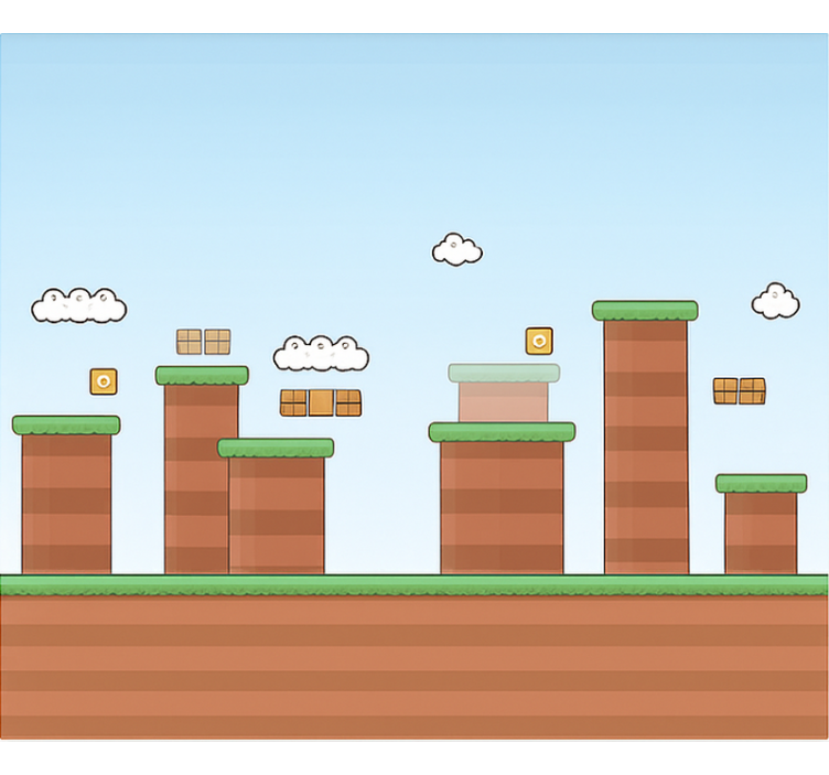 Rolo zavjese štreber pojačajte blokove za igranje - TenStickers