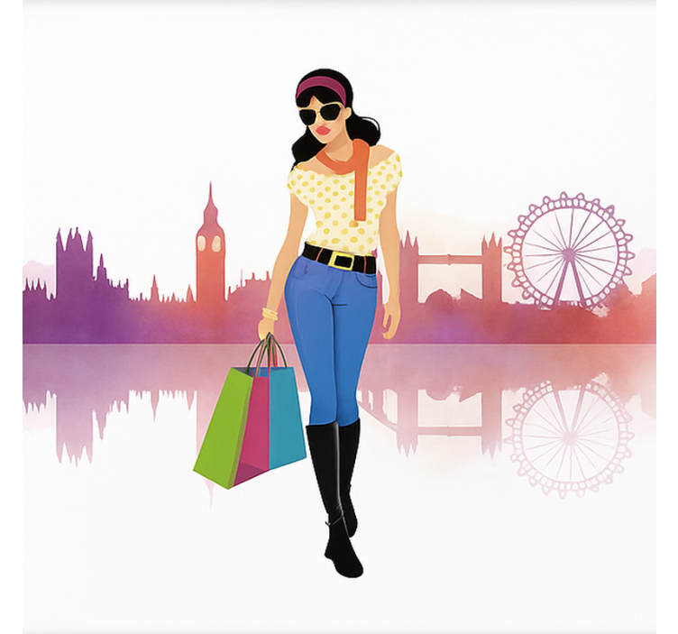 Rolo zavjese tinejdžerski djevojka iz londonskog grada - TenStickers