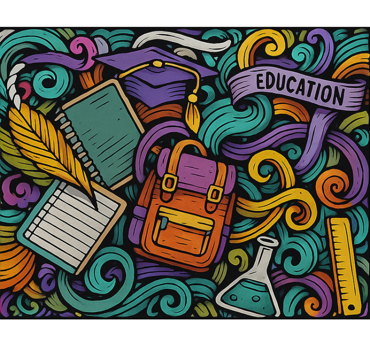 Rolo zavjese tinejdžerski šareni apstraktni predmeti - TenStickers