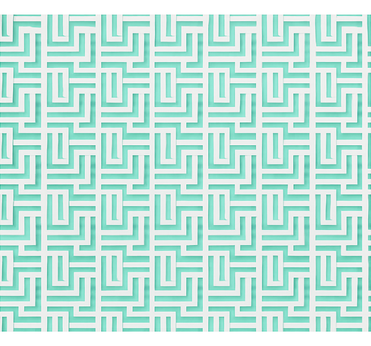 Rolo zavjese blagovaonica efekt plavih geometrijskih kvadrata - TenStickers