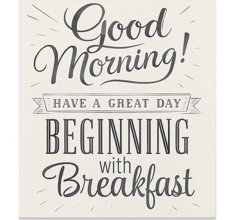 Rolo zavjese blagovaonica dobar jutarnji doručak - TenStickers