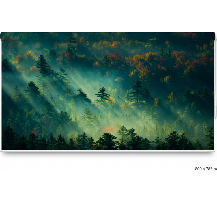 Rolo zavjese drveće u melankoličnoj šumi - TenStickers