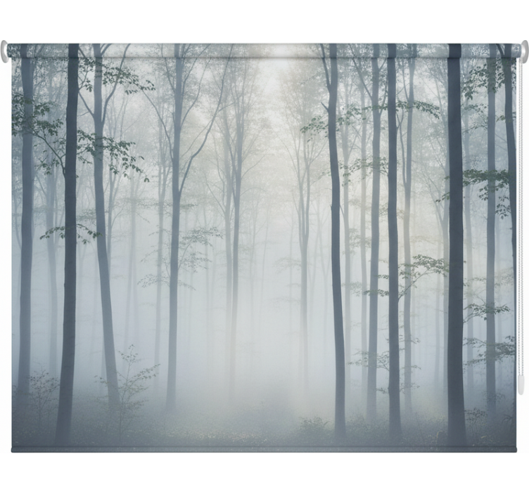 Rolo zavjese drveće s muralom atmosferske magle - TenStickers