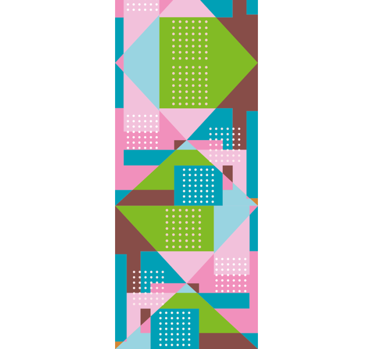 Rolo zavjese blagovaonica s pastelnim geometrijskim uzorkom - TenStickers