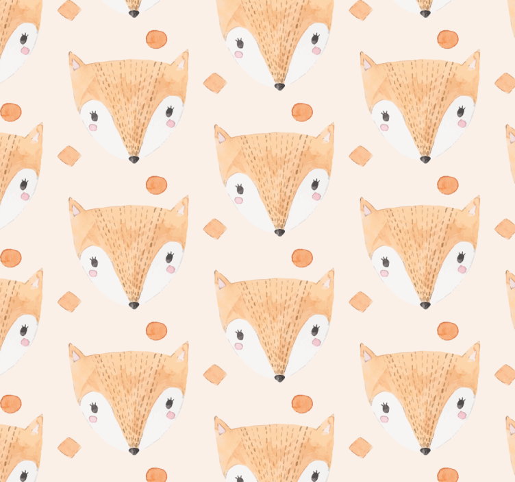 Zavjese za dječju sobu s ručno oslikanim lisicom - TenStickers