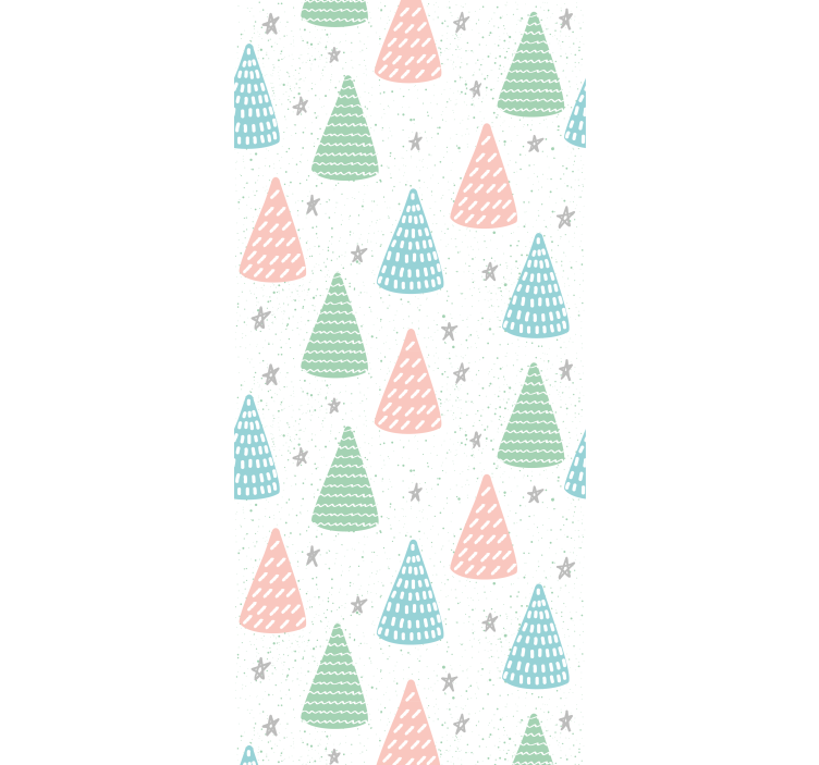 Zavjese za dječju sobu s sivim zvjezdicama i kovčezima - TenStickers