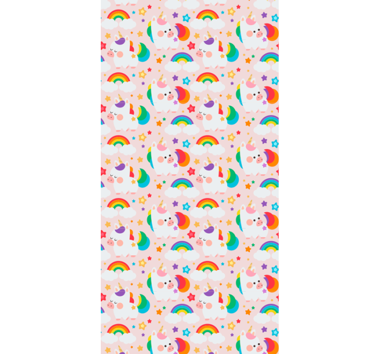 Zavjese za dječju sobu s šarenim konjima - TenStickers