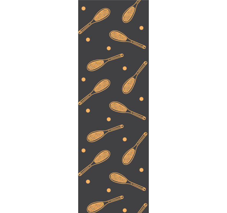 Zavjese za dječju sobu s narančastim reketašima - TenStickers