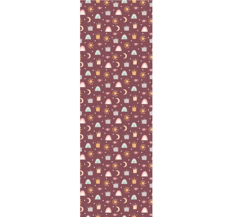 Zavjese za dječju sobu krune i duge - TenStickers