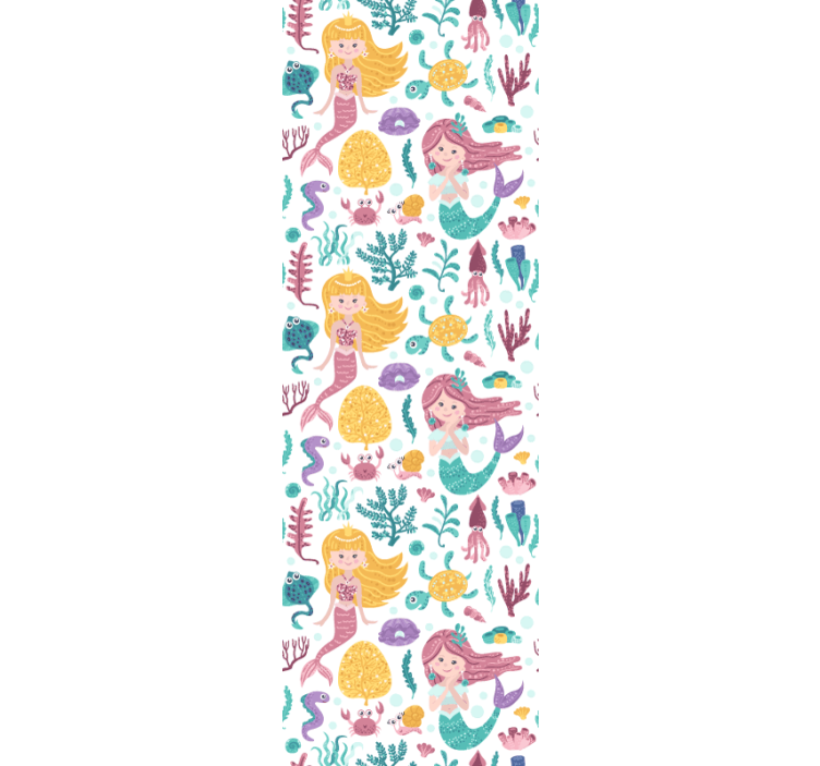 Zavjese za dječju sobu sirene i rakovi - TenStickers
