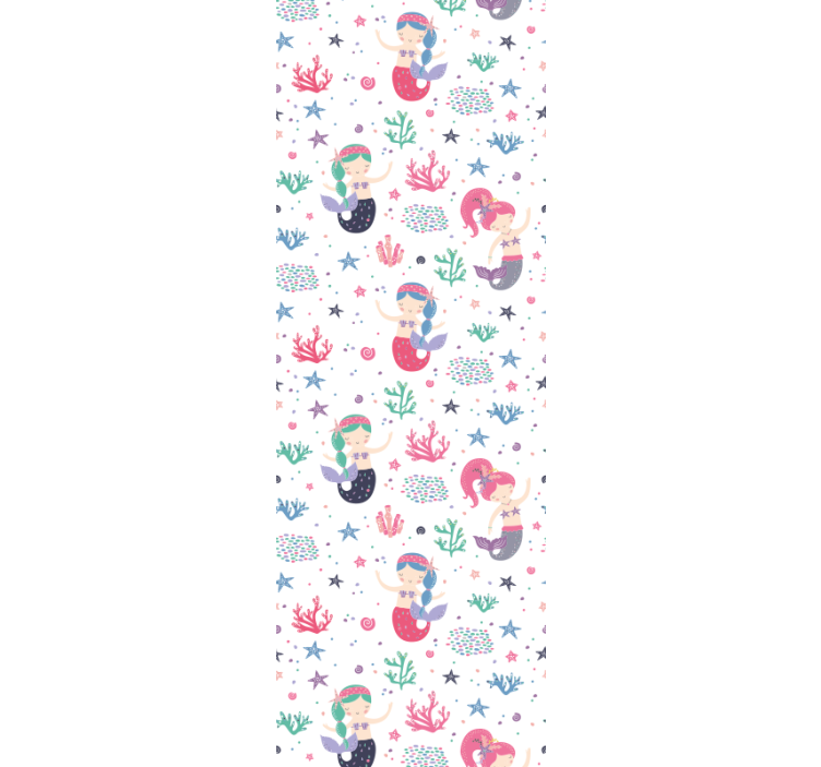 Zavjese za dječju sobu sirena s repovima i punđama - TenStickers