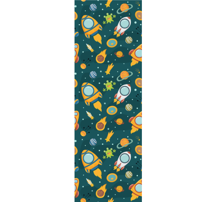 Zavjese za dječju sobu s veselih vanzemaljcima - TenStickers