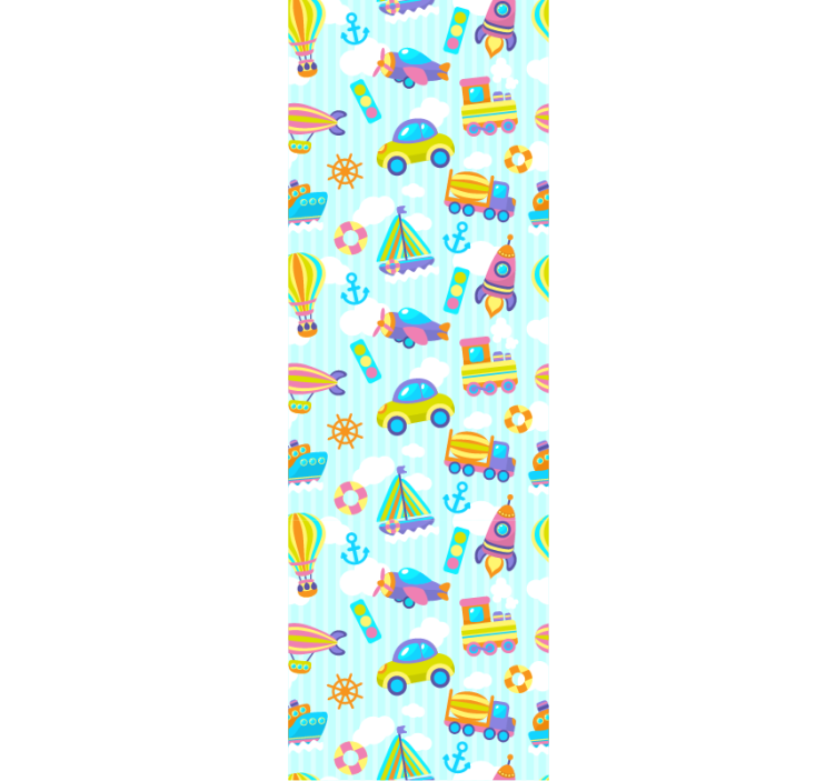Zavjese za dječju sobu s simpatičnim uzorkom automobila - TenStickers