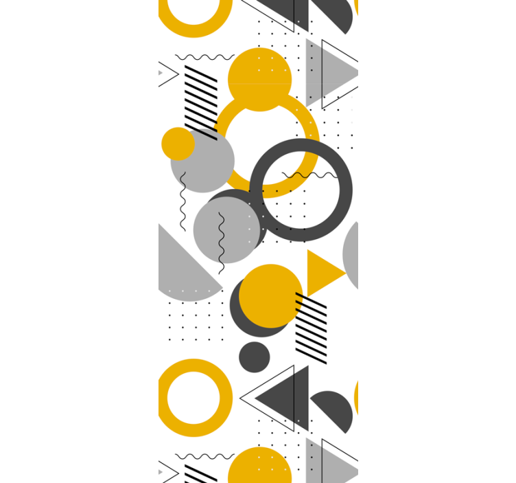 Rolo zavjese ured s neprekidnim retro geometrijskim uzorkom - TenStickers