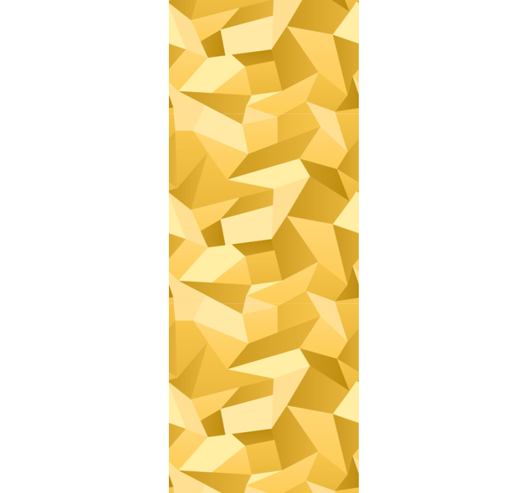 Rolo zavjese ured 3d zlatni geometrijski oblici - TenStickers