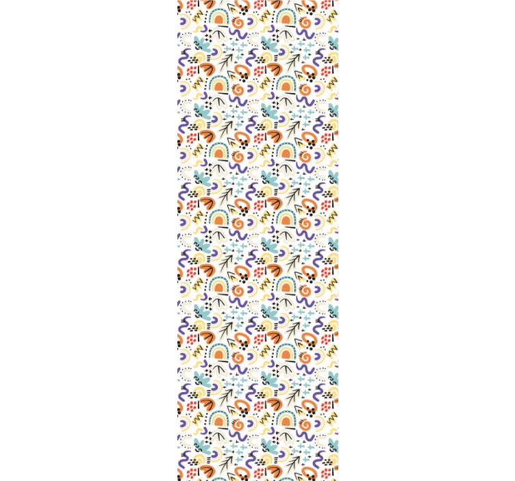 Rolo zavjese ured s organskim ravnim apstraktnim uzorkom - TenStickers