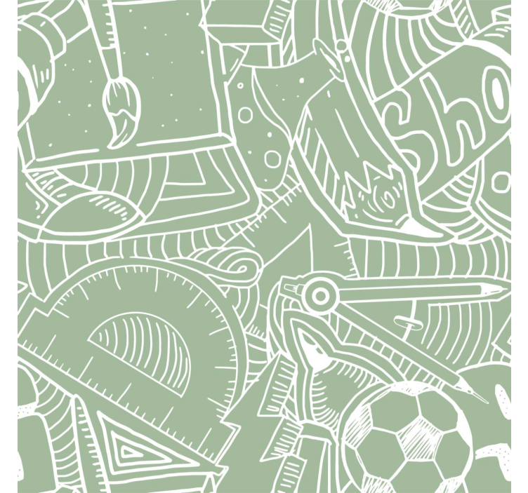 Rolo zavjese tinejdžerski u zelenoj boji školskih kreda - TenStickers