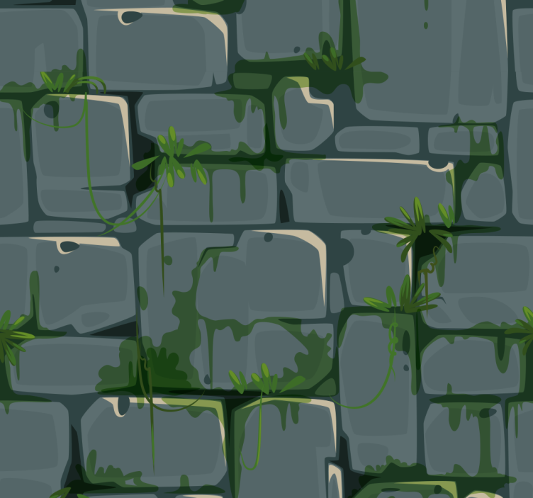 Rolo zavjese tinejdžerski zeleni cigleni lišćasti detalj - TenStickers