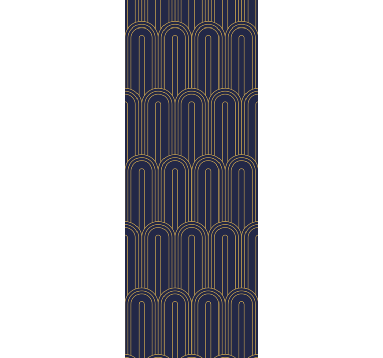 Rolo zavjese moderna uz uzorak zakrivljenih linija - TenStickers