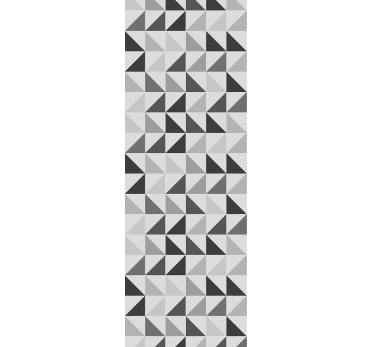 Sive zavjese s geometrijskim trokutima - TenStickers