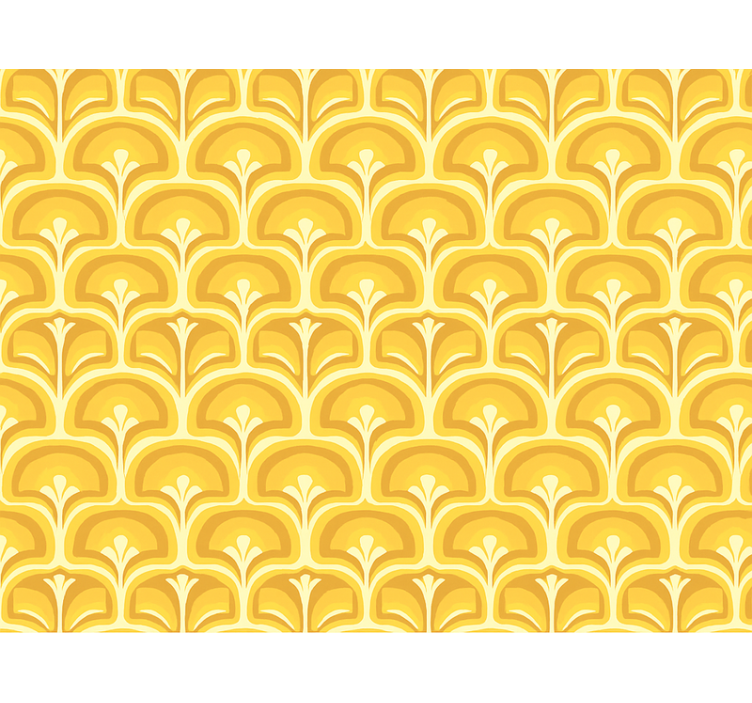 Rolo zavjese žuta boja s retro 70-ih figura - TenStickers
