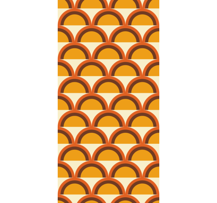Rolo zavjese žuta boja s retro lukovima zalaska sunca - TenStickers