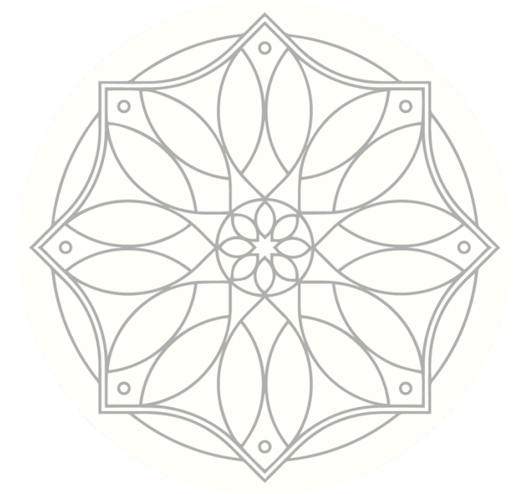 Bijele zavjese s mandala uzorkom - TenStickers