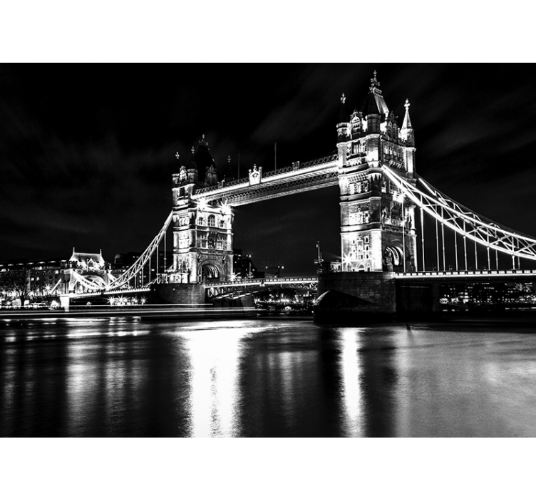 Crne zavjese london bridge noć - TenStickers