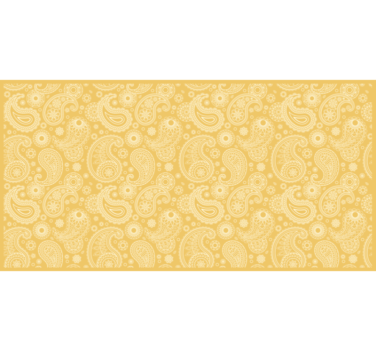 Rolo zavjese žuta boja s arapskim paisley uzorkom - TenStickers