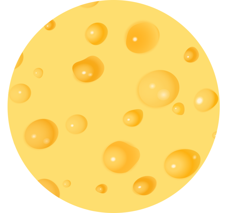 Rolo zavjese žuta boja s motivom švicarskog sira - TenStickers