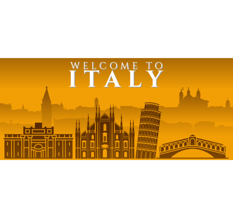 Rolo zavjese žuta boja skyline italija - TenStickers