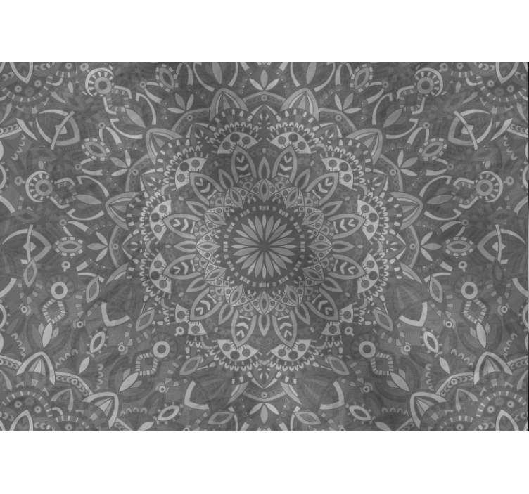 Sive zavjese s složenim mandala uzorkom - TenStickers