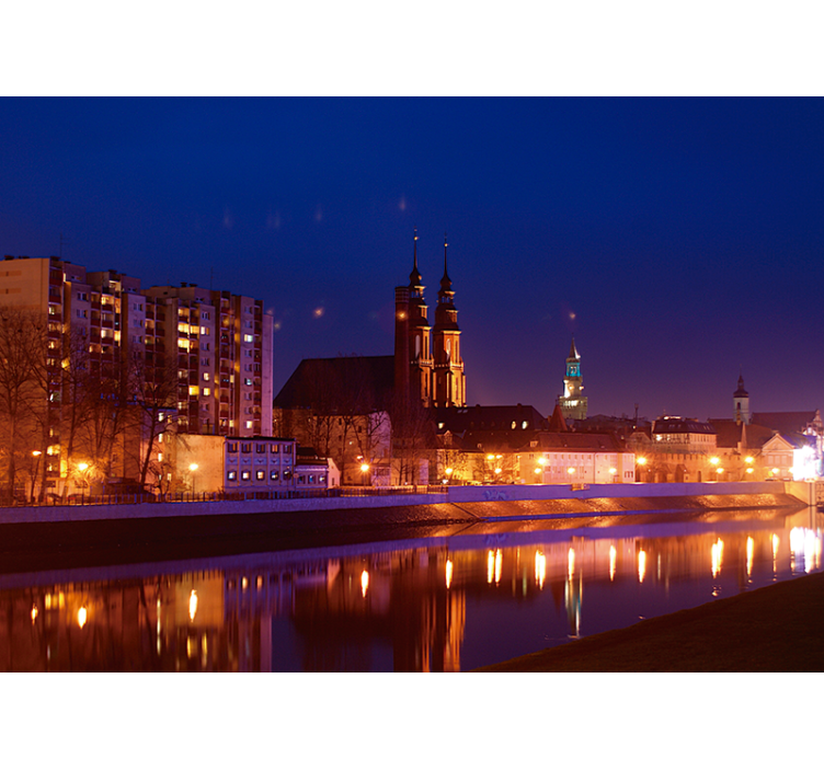 Plave zavjese opole nakon zalaska sunca - TenStickers